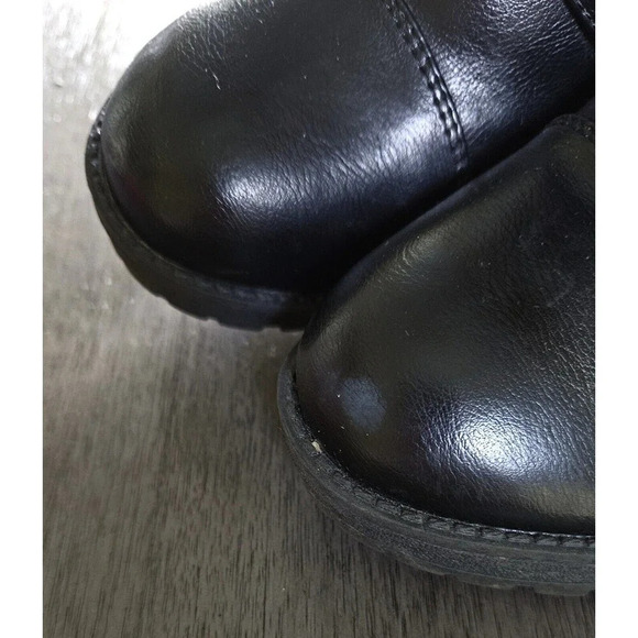 Guess Quilted Platform Heel Shoes Combat Goth Chunky Witchy Boots Black 8 M Y2K - Picture 10 of 11